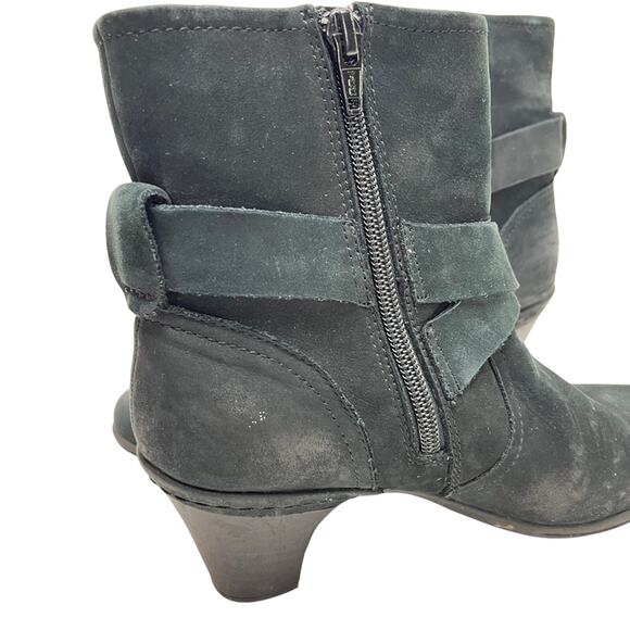 Cobb Hill New Balance Black Genuine Leather Suede Ankle Boots Booties Shoes 6 - Picture 14 of 15